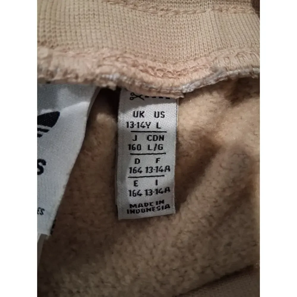 adidas Originals Youth Boys Girls Essentials Fleece Jogger Pants Beige 13-14Y L